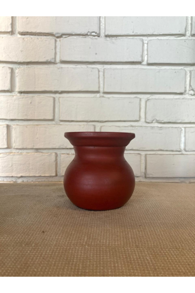 Hand Crafted Candle Stand - Red Pot